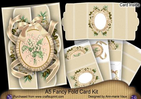 Lily of the Valley A5 Tri-fold Fancy Card Mini Kit