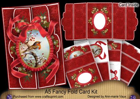 Red Robin A5 Tri-fold Fancy Card Mini Kit