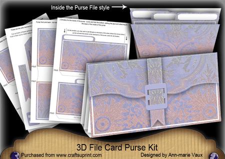 Silver Rainbow Regal 3D File Purse Mini Kit
