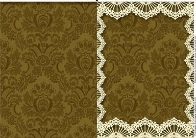 Vintage Damask Lace Blank Card