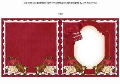 Bridge Happy Anniversary to Fit 6in Folded Insert