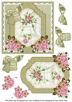 Wedding Bell Happy Anniversary 6in Floral Step by Step