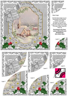 Christmas Day Christmas 6in Duo Corner Stacker Card Front