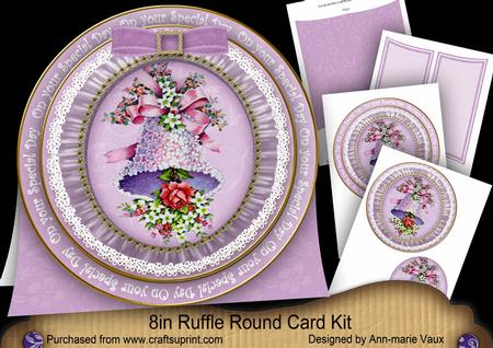 Lilac Bell Special Day 8in Round Ruffle Mini Card Kit