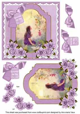 Lavender Fairy Remember This Day 6in Floral Step by Step