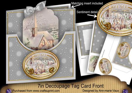 Christmas Day Christmas Wishes 7in Tag Card Front Mini Kit