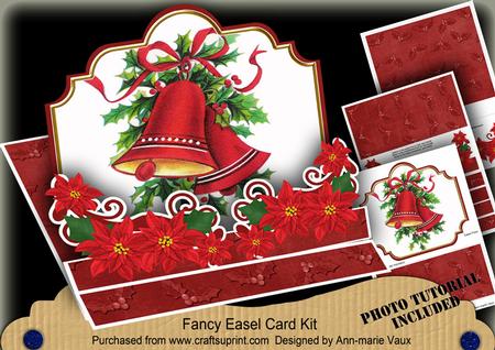 Red Bells 3D Easel Card Mini Kit