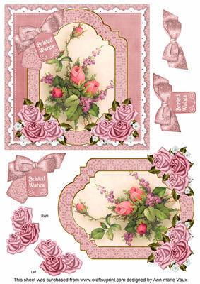 Rose Bouquet Belated Wishes 6in Floral Step by Step