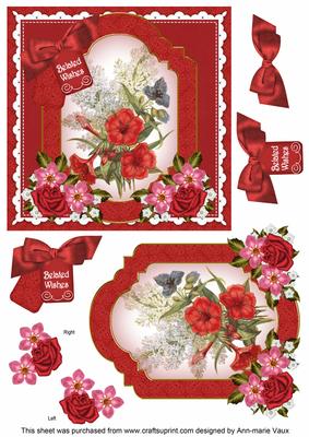 Red Hibiscous Belated Wishes 6in Floral Step by Step