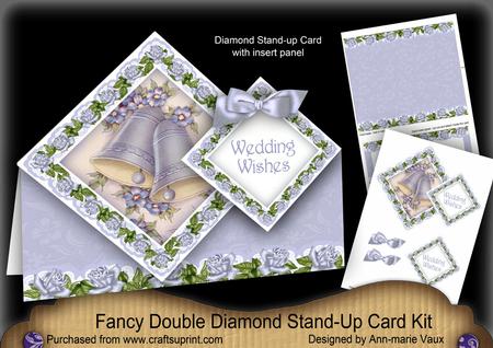 Blue Bells Wedding Diamond Doily Stand Up Card Mini Kit