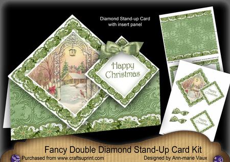 Winter Garden Christmas Diamond Doily Stand Up Card Mini Kit