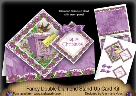 Lilac Postbox Hc Diamond Doily Stand Up Card Mini Kit