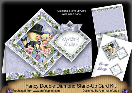 Loveducks Wedding Diamond Doily Stand Up Card Mini Kit