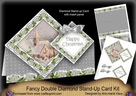 Christmas Day Hc Diamond Doily Stand Up Card Mini Kit