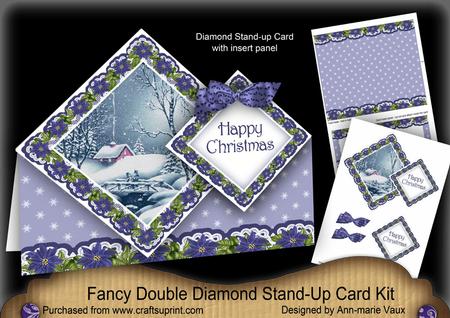 Blue Winter Walk Hc Diamond Doily Stand Up Card Mini Kit