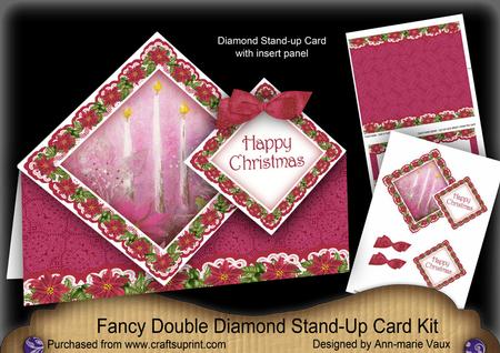 Cerise Candles Hc Diamond Doily Stand Up Card Mini Kit