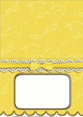 Summer Swirl A5 Aperture Lace Scallop Blank Card