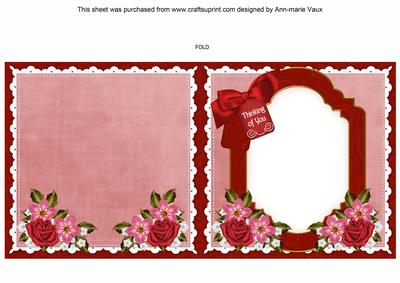 Oriental Peonies Thinking of You to Fit 6in Folded Insert