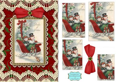 Stacks of Wishes A5 Lace Card Front Step by Step
