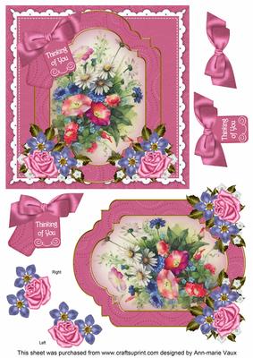 Wildflowers Thinking of You 6in Floral Step by Step