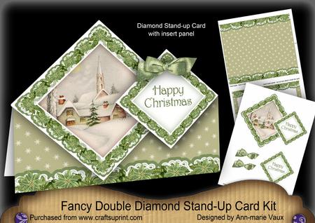 Winter Pub Christmas Diamond Doily Stand Up Card Mini Kit