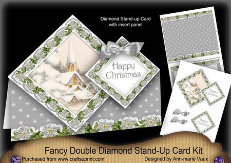 Ice Church Christmas Diamond Doily Stand Up Card Mini Kit