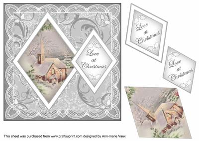 Christmas Day Love at Christmas 7in Double Diamond Topper