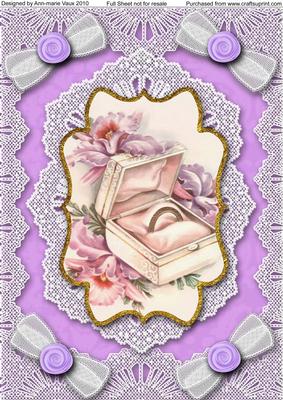 Ring Box A4 Bracket Lace Picture Sheet