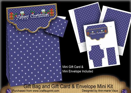 Blue Owls Gift Bag Mini Kit with Gift Card & Envelope