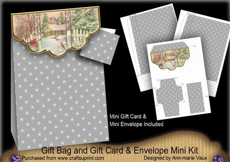 Winter Garden S Gift Bag Mini Kit with Gift Card & Envelope