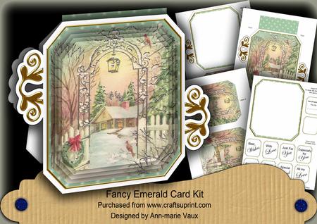 Winter Garden Fancy Emerald Decoupage Mini Kit