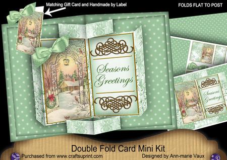 Winter Garden Seasons Greetings Double Fold 3D Card Minikit