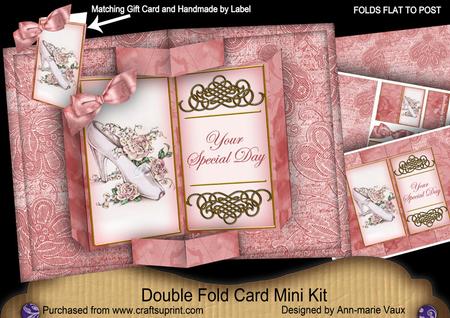 Wedding Shoe Special Day Double Fold 3D Card Mini Kit