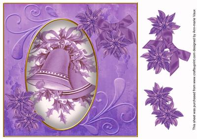 Lilac Bells 8in Swirl Decoupage Topper