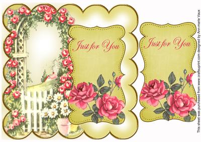 Lemon Rose Arch Just for You 8in Scallop Topper