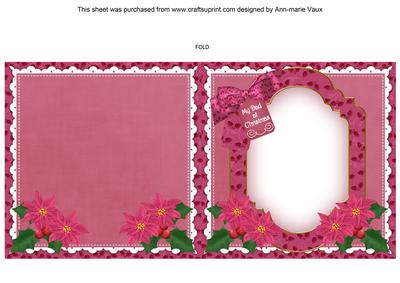 Cerise Bells Dad at Christmas to Fit 6in Folded Insert