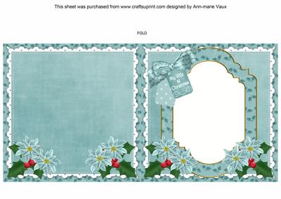Rooftops Wife at Christmas to Fit 6in Folded Insert