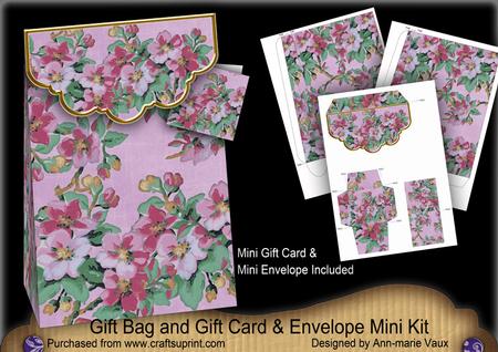 Lilac Big Blossom Gift Bag Mini Kit, Gift Card & Envelope