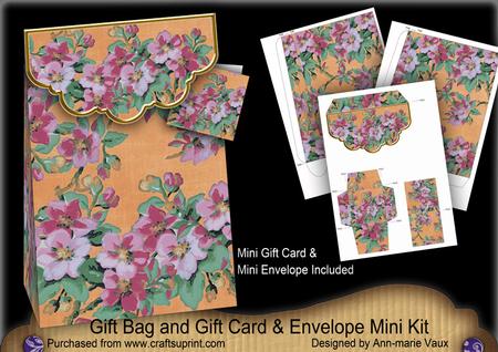 Borange Big Blossom Gift Bag Mini Kit, Gift Card & Envelope