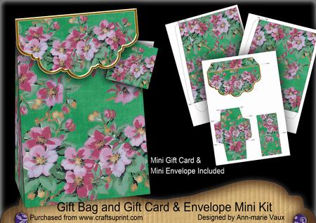 Dgreen Big Blossom Gift Bag Mini Kit, Gift Card & Envelope