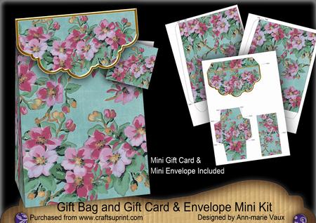 Dteal Big Blossom Gift Bag Mini Kit, Gift Card & Envelope