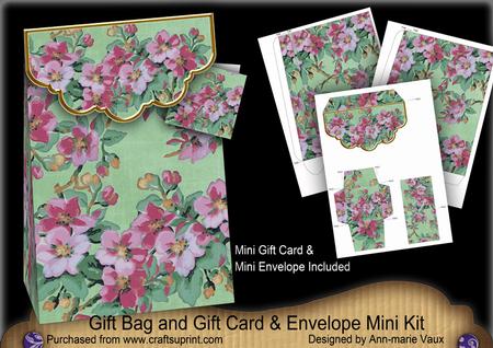 Mgreen Big Blossom Gift Bag Mini Kit, Gift Card & Envelope