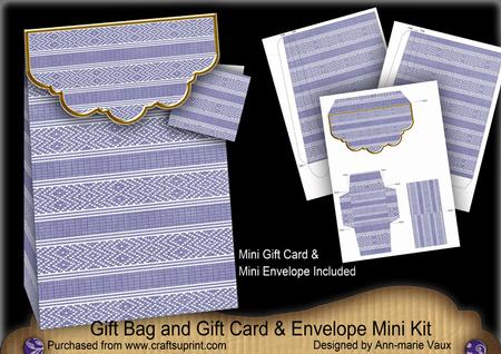 Blue Christmas Jumper Gift Bag Kit, Gift Card & Envelope