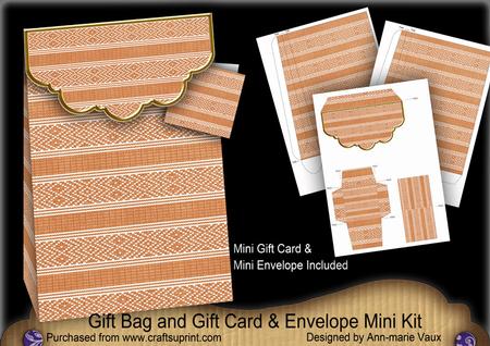 Orange Christmas Jumper Gift Bag Kit, Gift Card & Envelope