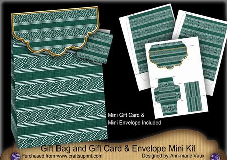 Peacock Christmas Jumper Gift Bag Kit, Gift Card & Envelope