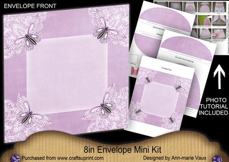 Lilac Butterfly 8in DIY Envelope Mini Kit