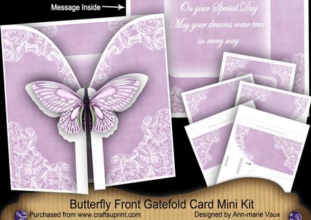 Lilac Butterfly Special Day 3D Gatefold Butterfly Mkit