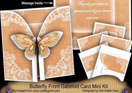 Borange Butterfly All Wishes 3D Gatefold Butterfly Mkit