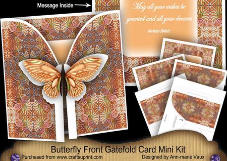 Borange Met Butterfly Wishes 3D Gatefold Butterfly Mkit