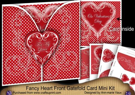Red Valentine for My Lover 3D Gatefold Heart Mini Kit